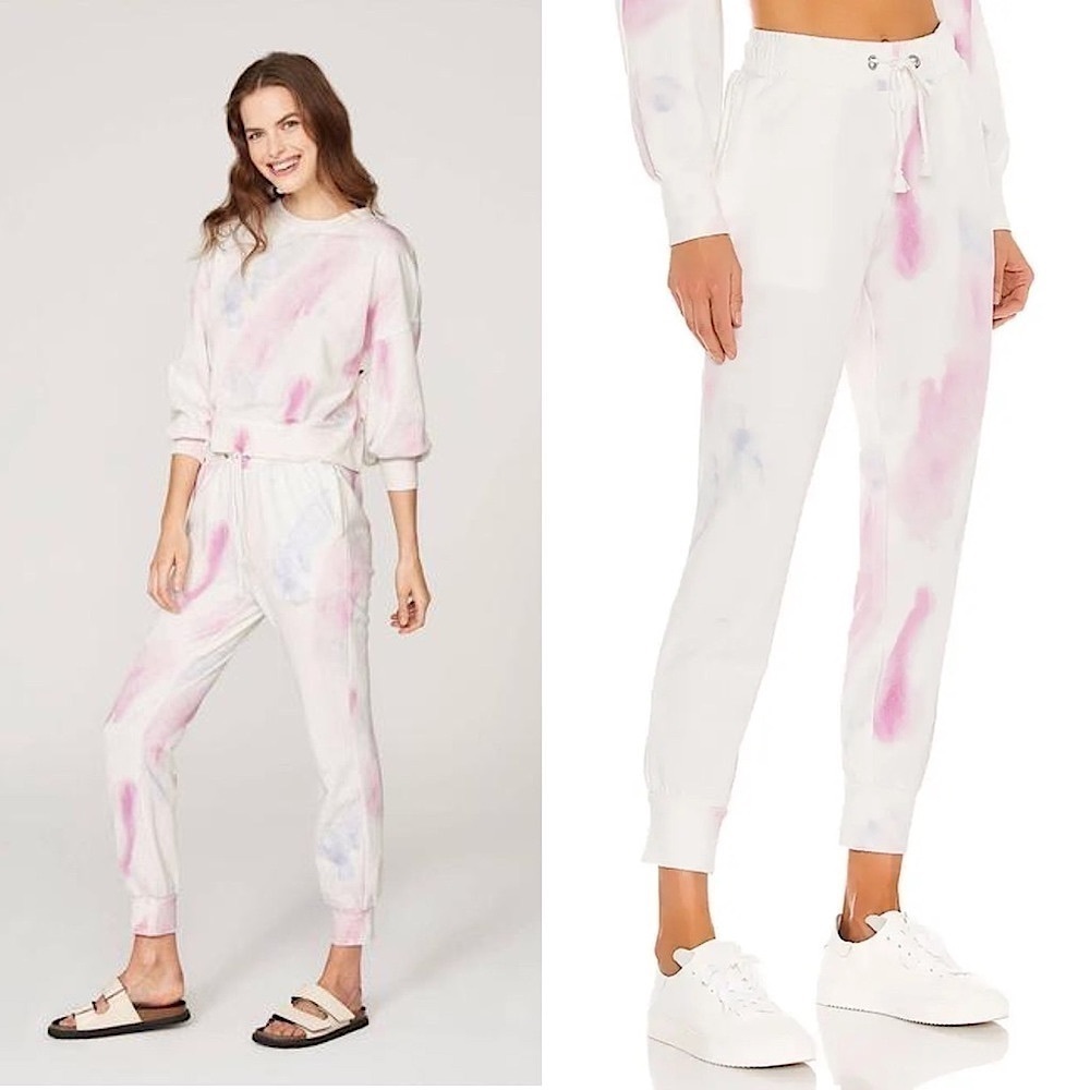 PAIGE Retro Tie Dye French Terry Jogger Track Sweatpants Size M - Picture 6 of 12